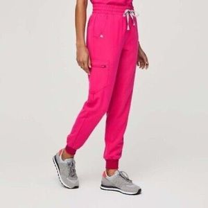 Shocking Pink Figs High Waisted Zamora Pants